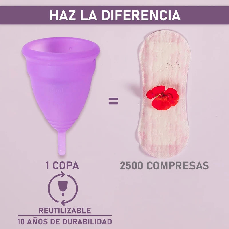Pack de copas menstruales Talla S-M-L