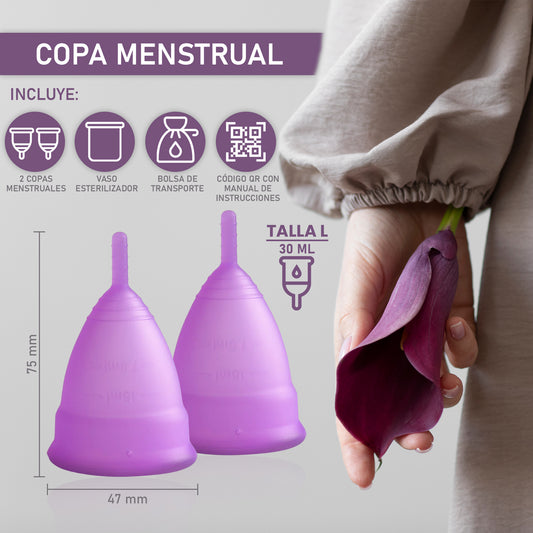 Copa menstrual sin aplicador L