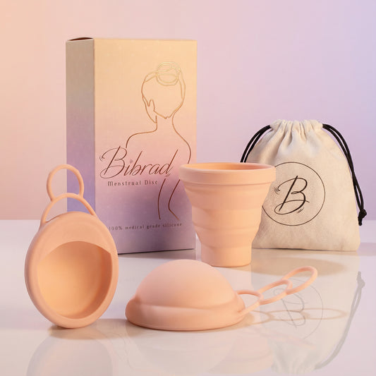 Pack de 2 discos menstruales tallas S-L con tirador largo ajustable